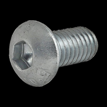 M6-1.00 Socket Head Cap Screw, Button, Zinc Plated Steel, 12 mm Length MPN:19-6312