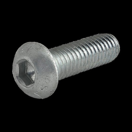 M6-1.00 Socket Head Cap Screw, Button, Zinc Plated Steel, 20 mm Length MPN:19-6320