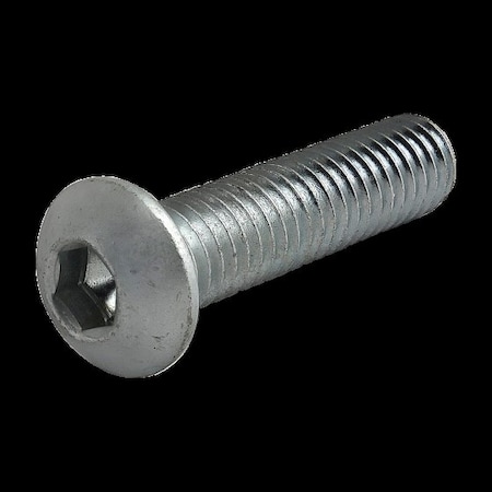 M6-1.00 Socket Head Cap Screw, Button, Zinc Plated Steel, 25 mm Length MPN:19-6325
