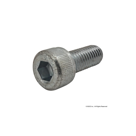 M8-1.25 Socket Head Cap Screw, Zinc Plated Steel, 20 mm Length MPN:19-8520