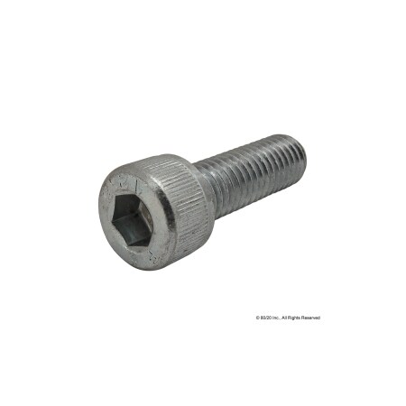 M8-1.25 Socket Head Cap Screw, Zinc Plated Steel, 25 mm Length MPN:19-8525