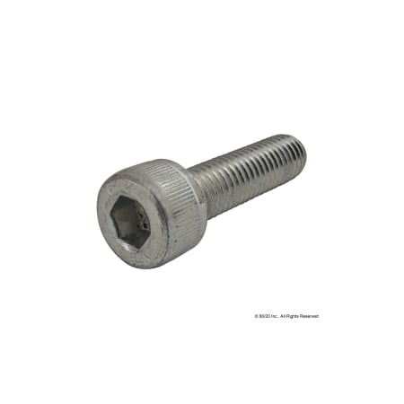 M8-1.25 Socket Head Cap Screw, Zinc Plated Steel, 30 mm Length MPN:19-8530