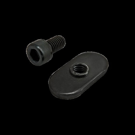 #10-32 Socket Head Cap Screw, Black Zinc Plated Steel, 3/8 in Length MPN:3457