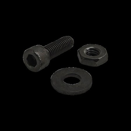 #10-32 Socket Head Cap Screw, Black Zinc Plated Steel, 5/8 in Length MPN:3459