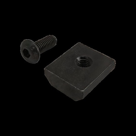 #10-32 Socket Head Cap Screw, Button, Black Zinc Plated Steel, 1/2 in Length MPN:3487
