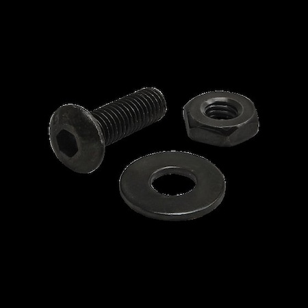 #10-32 Socket Head Cap Screw, Button, Black Zinc Plated Steel, 5/8 in Length MPN:3488