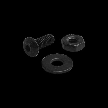 #8-32 Socket Head Cap Screw, Button, Black Zinc Plated Steel, 1/2 in Length MPN:3489