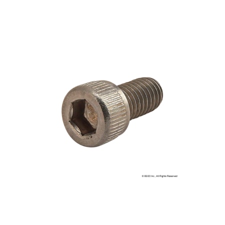 #10-32 Socket Head Cap Screw, Plain Stainless Steel, 3/8 in Length MPN:3693