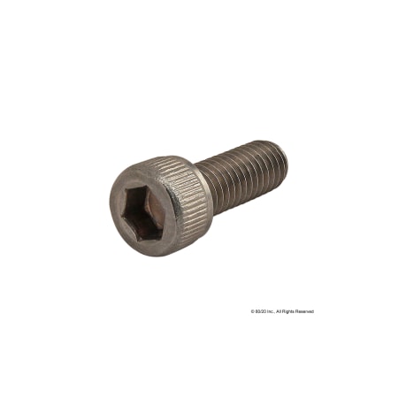 #10-32 Socket Head Cap Screw, Plain Stainless Steel, 1/2 in Length MPN:3695