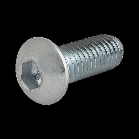 M6-1.00 Socket Head Cap Screw, Button, Zinc Plated Steel, 16 mm Length MPN:3804