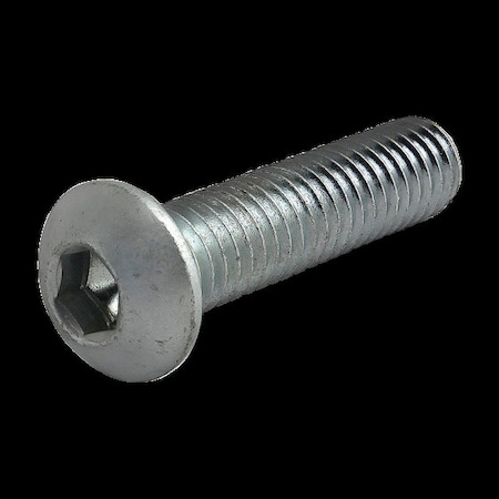 M6-1.00 Socket Head Cap Screw, Button, Zinc Plated Steel, 25 mm Length MPN:3809