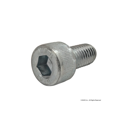 M8-1.25 Socket Head Cap Screw, Zinc Plated Steel, 16 mm Length MPN:3812