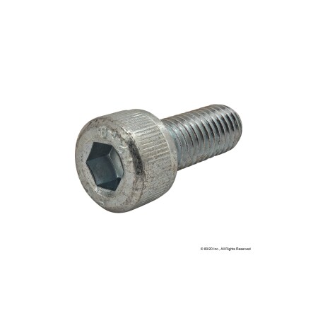 M8-1.25 Socket Head Cap Screw, Zinc Plated Steel, 20 mm Length MPN:3814