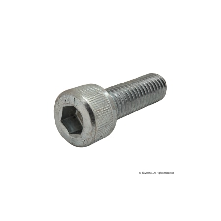 M8-1.25 Socket Head Cap Screw, Zinc Plated Steel, 25 mm Length MPN:3818