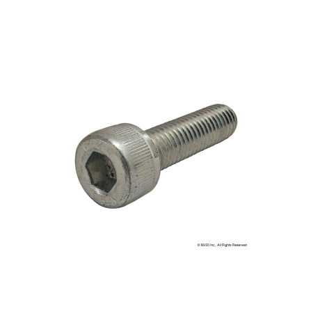 M8-1.25 Socket Head Cap Screw, Zinc Plated Steel, 30 mm Length MPN:3822