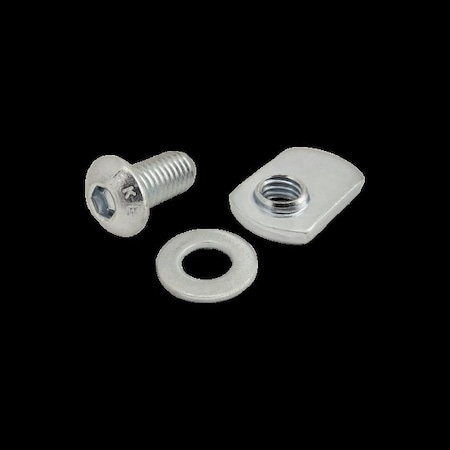M8-1.25 Socket Head Cap Screw, Button, Bright Zinc Plated Steel, 16 mm Length MPN:3830