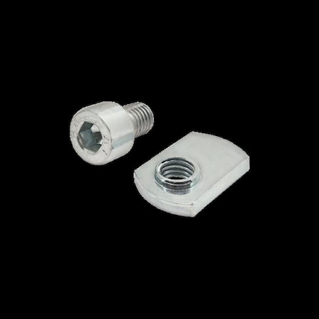 M8-1.25 Socket Head Cap Screw, Bright Zinc Plated Steel, 12 mm Length MPN:3834