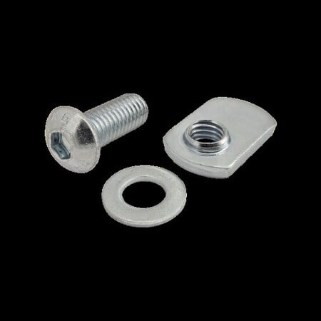 M8-1.25 Socket Head Cap Screw, Button, Bright Zinc Plated Steel, 20 mm Length MPN:3870