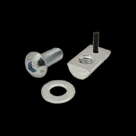M8-1.25 Socket Head Cap Screw, Button, Bright Zinc Plated Steel, 20 mm Length MPN:3872