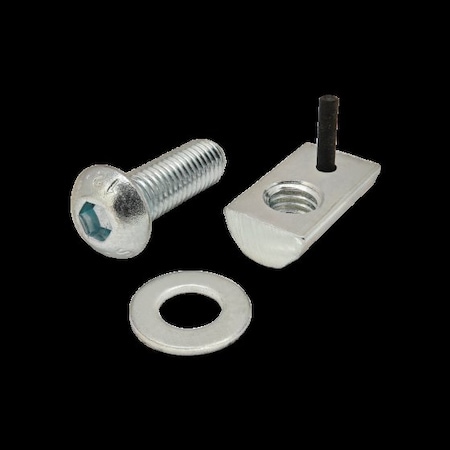 M8-1.25 Socket Head Cap Screw, Button, Bright Zinc Plated Steel, 25 mm Length MPN:3886