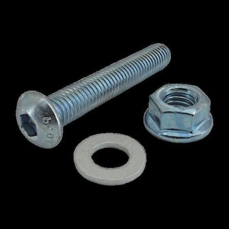 M8-1.25 Socket Head Cap Screw, Button, Blue Zinc Plated Steel, 50 mm Length MPN:3964