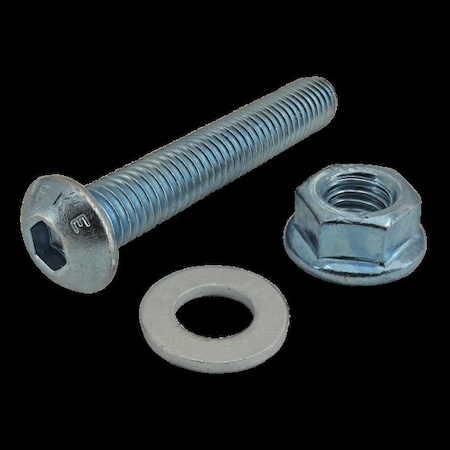 M8-1.25 Socket Head Cap Screw, Button, Blue Zinc Plated Steel, 45 mm Length MPN:3974