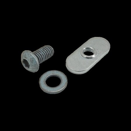 M6-1.00 Socket Head Cap Screw, Button, Blue Zinc Plated Steel, 12 mm Length MPN:75-3408