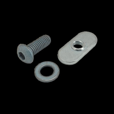 M6-1.00 Socket Head Cap Screw, Button, Blue Zinc Plated Steel, 16 mm Length MPN:75-3409