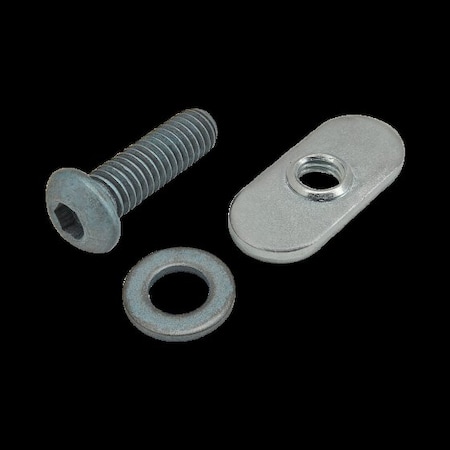 M6-1.00 Socket Head Cap Screw, Button, Blue Zinc Plated Steel, 20 mm Length MPN:75-3410