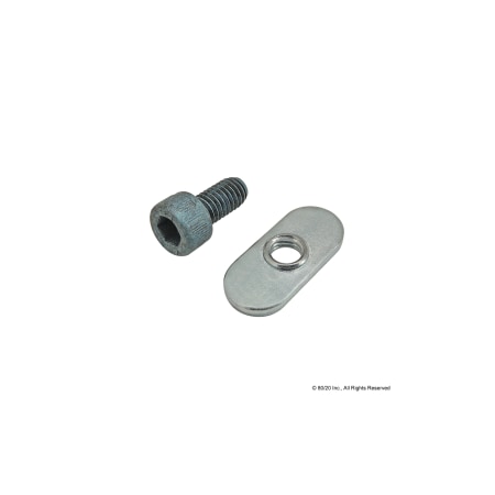 M6-1.00 Socket Head Cap Screw, Blue Zinc Plated Steel, 12 mm Length MPN:75-3412