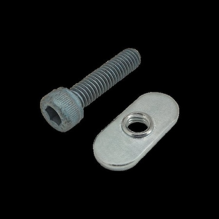 M6-1.00 Socket Head Cap Screw, Blue Zinc Plated Steel, 25 mm Length MPN:75-3415