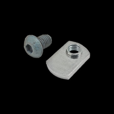 M8-1.25 Socket Head Cap Screw, Button, Blue Zinc Plated Steel, 12 mm Length MPN:75-3421