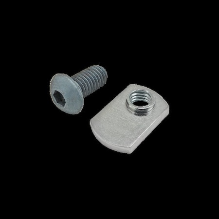 M8-1.25 Socket Head Cap Screw, Button-Head, Zinc Plated Steel, 16 mm Length MPN:75-3422