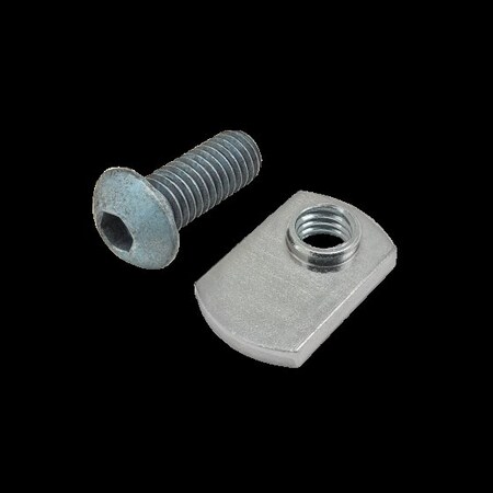 M8-1.25 Socket Head Cap Screw, Button, Blue Zinc Plated Steel, 20 mm Length MPN:75-3423