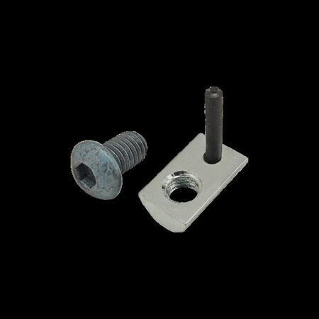 M6-1.00 Socket Head Cap Screw, Button, Blue Zinc Plated Steel, 10 mm Length MPN:75-3435