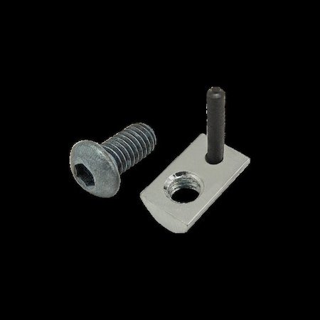 M6-1.00 Socket Head Cap Screw, Button, Blue Zinc Plated Steel, 12 mm Length MPN:75-3436