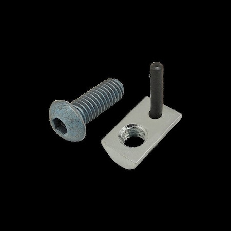M6-1.00 Socket Head Cap Screw, Button, Blue Zinc Plated Steel, 16 mm Length MPN:75-3437