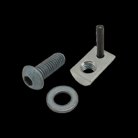 M6-1.00 Socket Head Cap Screw, Button, Blue Zinc Plated Steel, 16 mm Length MPN:75-3440