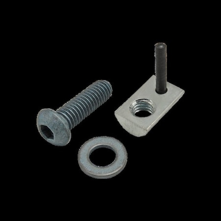 M6-1.00 Socket Head Cap Screw, Button, Blue Zinc Plated Steel, 20 mm Length MPN:75-3441