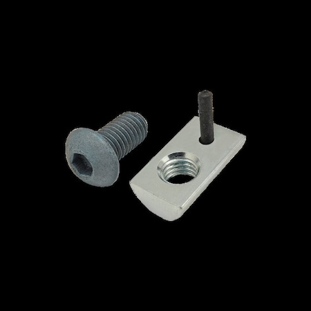 M8-1.25 Socket Head Cap Screw, Button, Blue Zinc Plated Steel, 16 mm Length MPN:75-3453