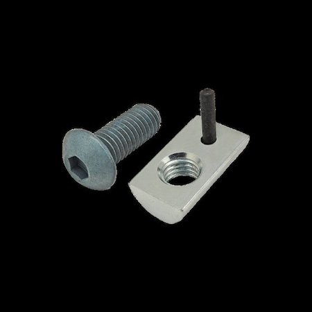M8-1.25 Socket Head Cap Screw, Button, Blue Zinc Plated Steel, 20 mm Length MPN:75-3454