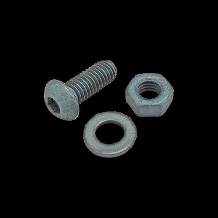 M6-1.00 Socket Head Cap Screw, Button, Blue Zinc Plated Steel, 16 mm Length MPN:75-3467