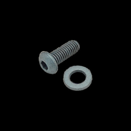 M6-1.00 Socket Head Cap Screw, Button, Blue Zinc Plated Steel, 16 mm Length MPN:75-3477