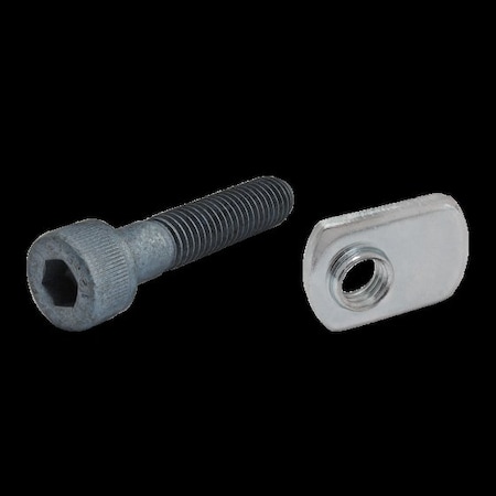 M8-1.25 Socket Head Cap Screw, Blue Zinc Plated Steel, 40 mm Length MPN:75-3479