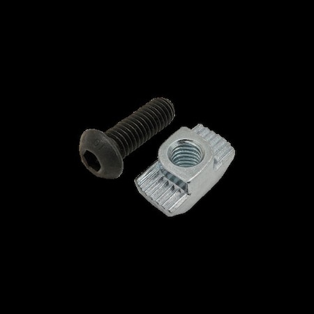 M10-1.50 Socket Head Cap Screw, Button, Black Zinc Plated Steel, 18 mm Length MPN:75-3482