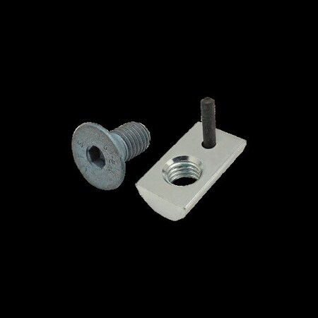 M8-1.25 Socket Head Cap Screw, Flat, Blue Zinc Plated Steel, 16 mm Length MPN:75-3506