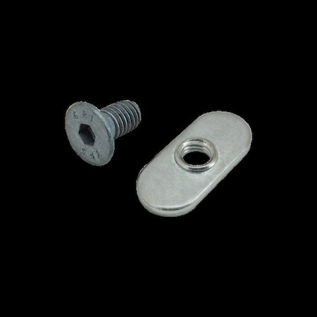 M6-1.00 Socket Head Cap Screw, Flat, Blue Zinc Plated Steel, 12 mm Length MPN:75-3507