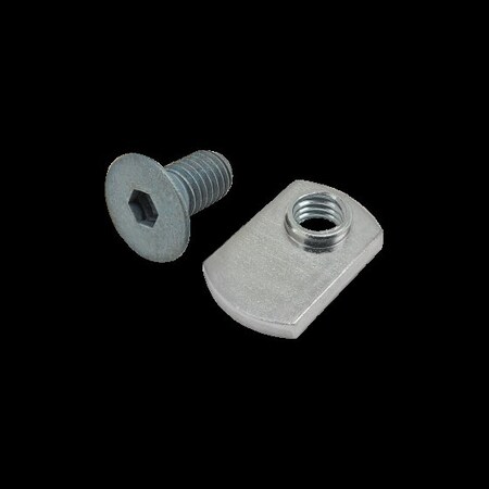 M8-1.25 Socket Head Cap Screw, Flat, Blue Zinc Plated Steel, 16 mm Length MPN:75-3508