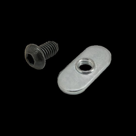 M6-1.00 Socket Head Cap Screw, Button, Blue Zinc Plated Steel, 10 mm Length MPN:75-3515