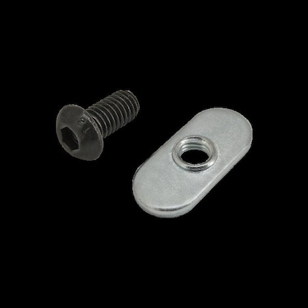M6-1.00 Socket Head Cap Screw, Button, Blue Zinc Plated Steel, 12 mm Length MPN:75-3516